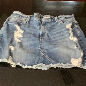 Hollister high rise denim skirt